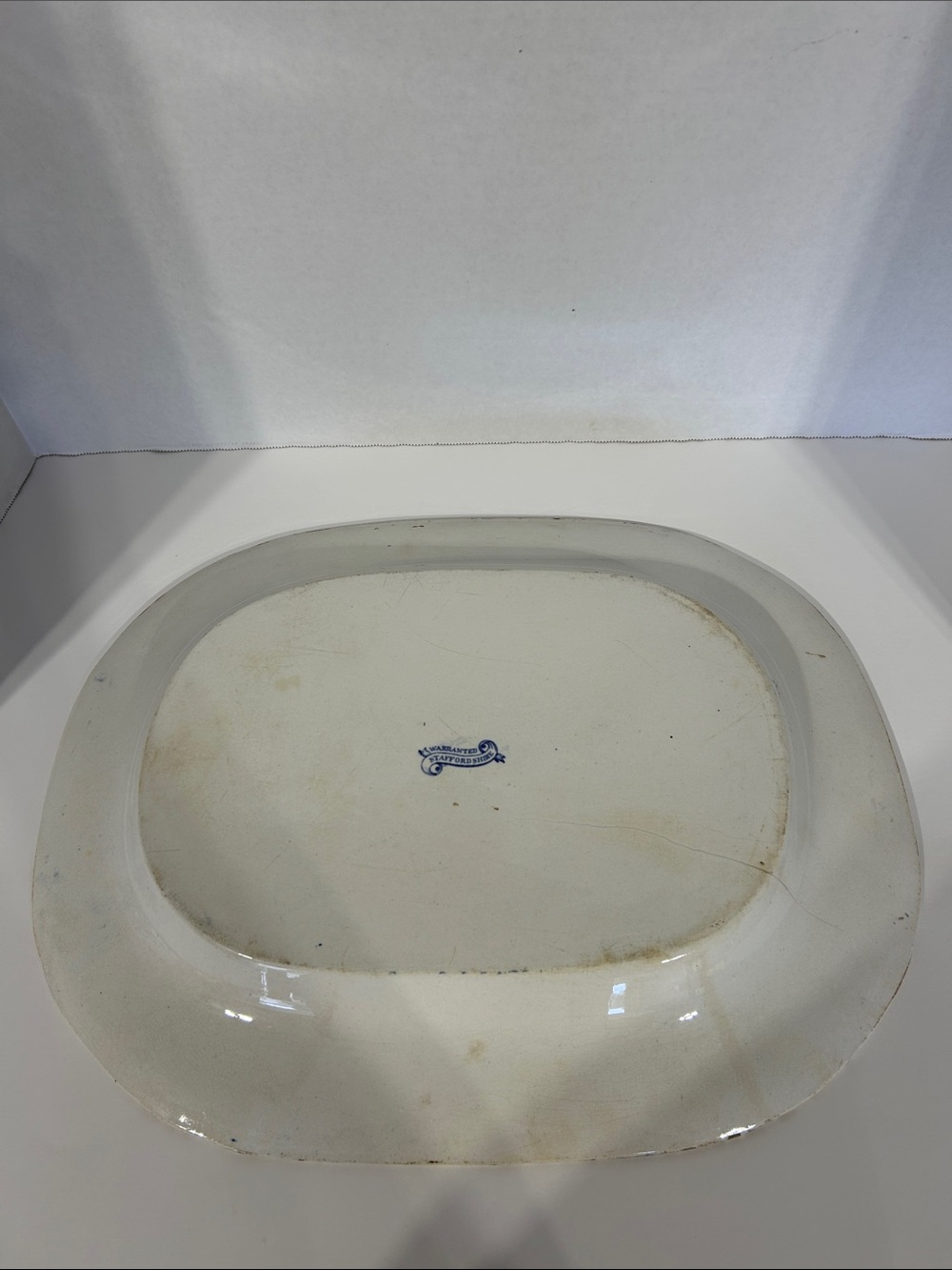 Blue Willow Staffordshire Serving Platter - Classic Blue and White - Picture 2 of 2